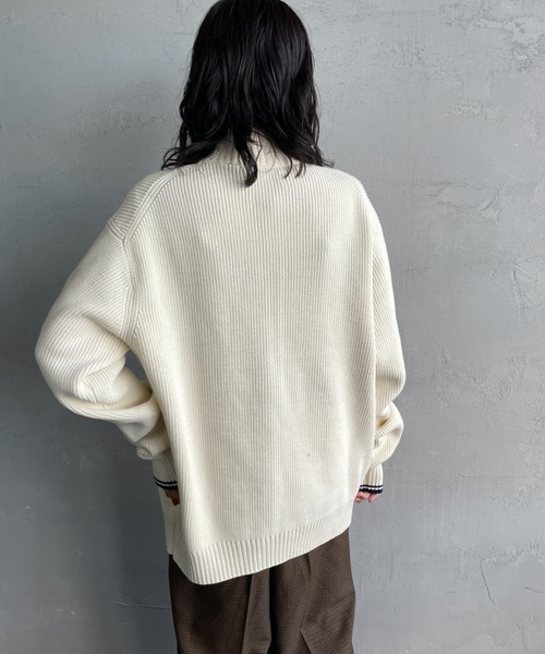 フレッドペリー FRED PERRY トップス カーディガン サイズXL ライトグレー×レッド×ネイビー メンズ 美品 フレッドペリー FRED PERRY クラシックカーディガン [K9551-198 FW24