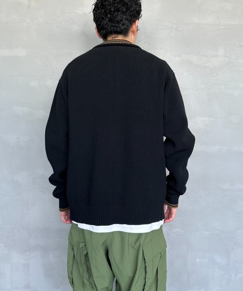 FRED PERRY（フレッドペリー）の「[FRED PERRY/フレッドペリー] 別注 ハイネック ジップニットカーディガン（ニット/セーター・レディース・ブラック/ライトグレー/キナリ・L/M/S）」の20枚目の写真