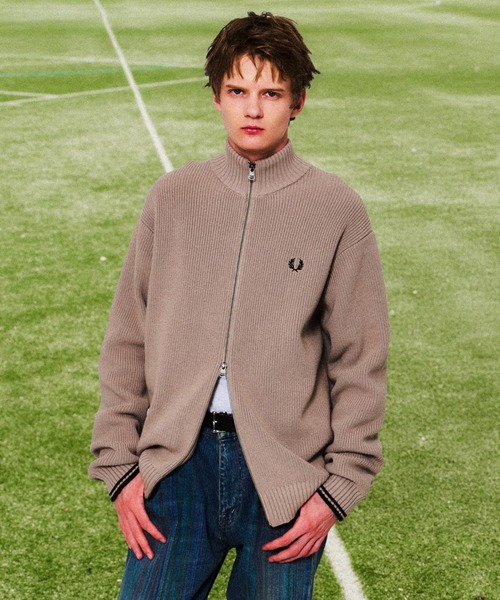 FRED PERRY/フレッドペリー] 別注 ハイネック ジップニット