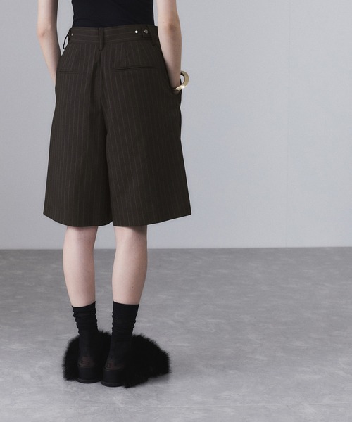 ADAM ET ROPE'(アダムエロペ)の「【サステナブル】ソリッド&ストライプハーフパンツ(その他パンツ・レディース・ブラック/ブラウン系その他・36/38)」の20枚目の写真