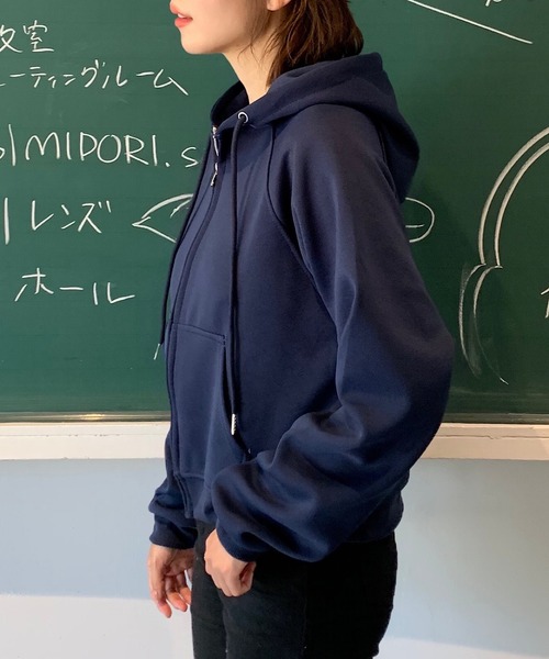 ※最終値下げ　4/20まで※Omekashi ポンチジップパーカーショート 大人カジュアルに決まる】ポンチジップパーカー | Omekashi