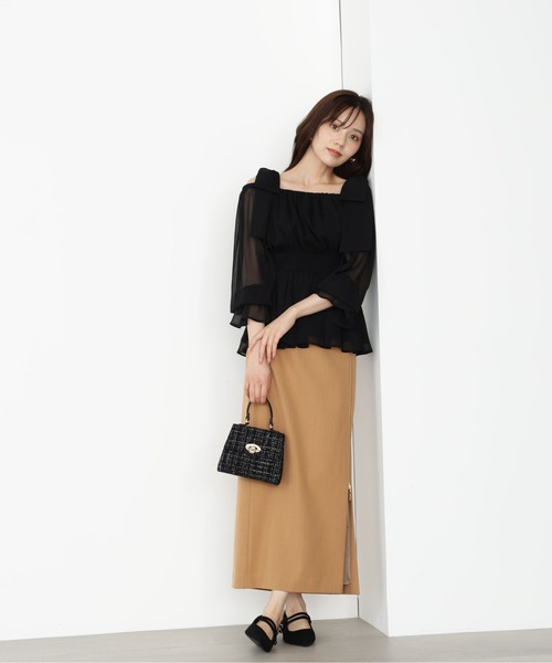 PROPORTION BODY DRESSING(プロポーションボディドレッシング)の「ショルダーリボンシャーリングブラウス / 1215210500(シャツ/ブラウス・レディース・ブラック/グレー/ブラウン/グレー系その他・MEDIUM/SMALL)」の8枚目の写真