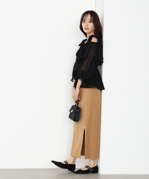PROPORTION BODY DRESSING(プロポーションボディドレッシング)の「ショルダーリボンシャーリングブラウス / 1215210500(シャツ/ブラウス・レディース・ブラック/グレー/ブラウン/グレー系その他・MEDIUM/SMALL)」の9枚目の写真
