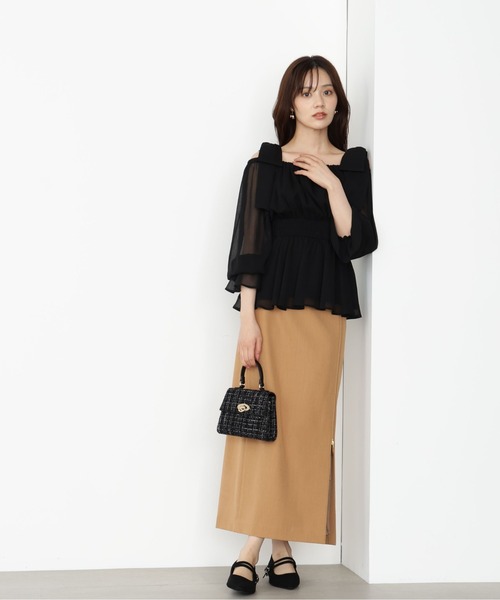 PROPORTION BODY DRESSING(プロポーションボディドレッシング)の「ショルダーリボンシャーリングブラウス / 1215210500(シャツ/ブラウス・レディース・ブラック/グレー/ブラウン/グレー系その他・MEDIUM/SMALL)」の11枚目の写真