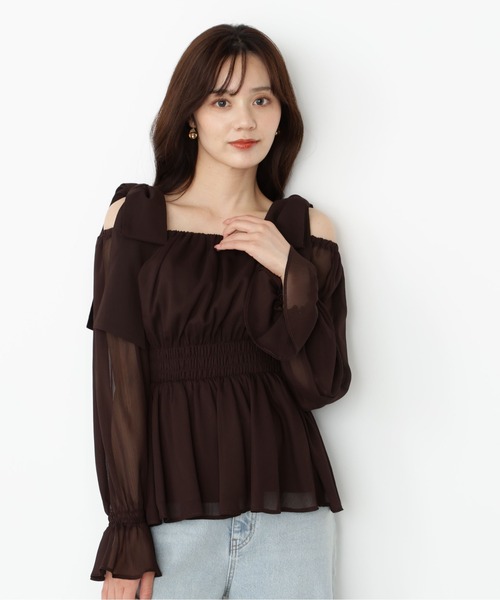 PROPORTION BODY DRESSING(プロポーションボディドレッシング)の「ショルダーリボンシャーリングブラウス / 1215210500(シャツ/ブラウス・レディース・ブラック/グレー/ブラウン/グレー系その他・MEDIUM/SMALL)」の22枚目の写真