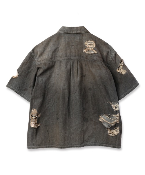 DISCOVERED(ディスカバード)の「SHORT SLEEVE DENIM SHIRTS(シャツ/ブラウス・メンズ・インディゴブルー/ブラック・1/3)」の4枚目の写真