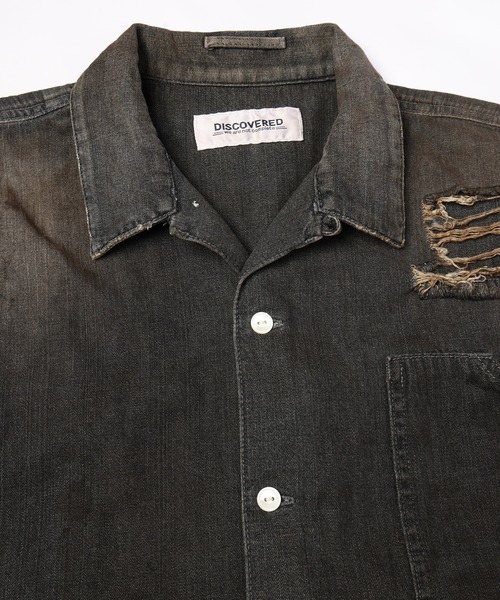 DISCOVERED(ディスカバード)の「SHORT SLEEVE DENIM SHIRTS(シャツ/ブラウス・メンズ・インディゴブルー/ブラック・1/3)」の5枚目の写真