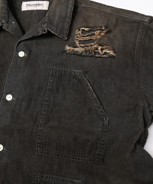 DISCOVERED(ディスカバード)の「SHORT SLEEVE DENIM SHIRTS(シャツ/ブラウス・メンズ・インディゴブルー/ブラック・1/3)」の6枚目の写真
