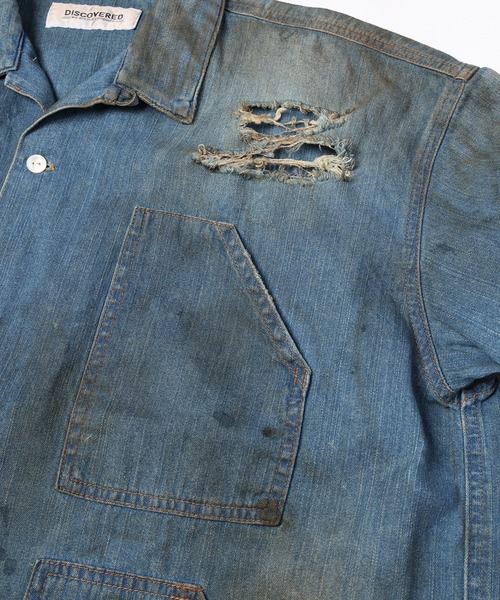 DISCOVERED(ディスカバード)の「SHORT SLEEVE DENIM SHIRTS(シャツ/ブラウス・メンズ・インディゴブルー/ブラック・1/3)」の11枚目の写真
