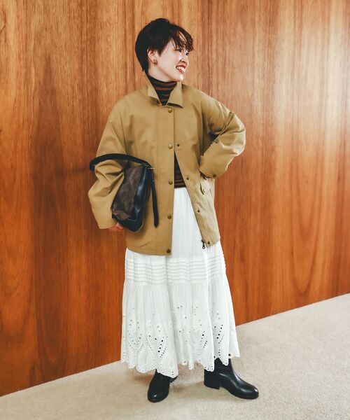 le.coeur blanc（ルクールブラン）の「ボアコンビワンショルダーバッグ（トートバッグ・レディース・ベージュ/チャコールグレー・FREE）」の12枚目の写真