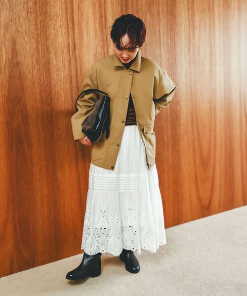 le.coeur blanc（ルクールブラン）の「ボアコンビワンショルダーバッグ（トートバッグ・レディース・ベージュ/チャコールグレー・FREE）」の13枚目の写真