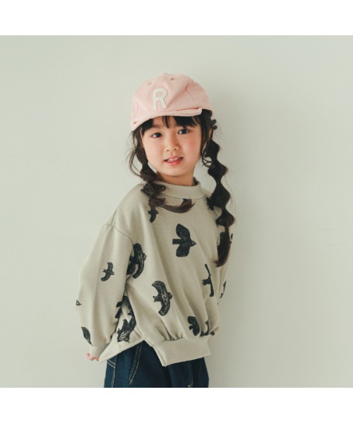 nicohrat(ニコフラート)の「ニコフラート バード チュニックトレーナー(スウェット・キッズ・パープル/グレー・140cm/130cm/120cm/110cm/100cm/90cm)」の2枚目の写真
