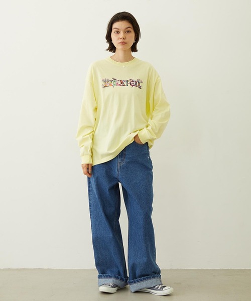 MILKFED.(ミルクフェド)の「PATTERNED LOGO L/S TEE(Tシャツ/カットソー・レディース・ブラック/ホワイト/イエロー・M/L)」の6枚目の写真