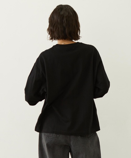 MILKFED.(ミルクフェド)の「PATTERNED LOGO L/S TEE(Tシャツ/カットソー・レディース・ブラック/ホワイト/イエロー・M/L)」の9枚目の写真