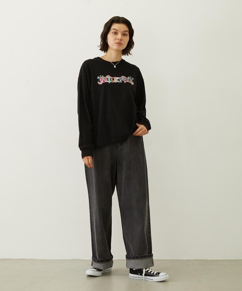 MILKFED.(ミルクフェド)の「PATTERNED LOGO L/S TEE(Tシャツ/カットソー・レディース・ブラック/ホワイト/イエロー・M/L)」の11枚目の写真