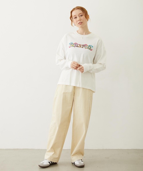 MILKFED.(ミルクフェド)の「PATTERNED LOGO L/S TEE(Tシャツ/カットソー・レディース・ブラック/ホワイト/イエロー・M/L)」の15枚目の写真