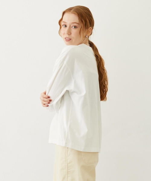 MILKFED.(ミルクフェド)の「PATTERNED LOGO L/S TEE(Tシャツ/カットソー・レディース・ブラック/ホワイト/イエロー・M/L)」の13枚目の写真