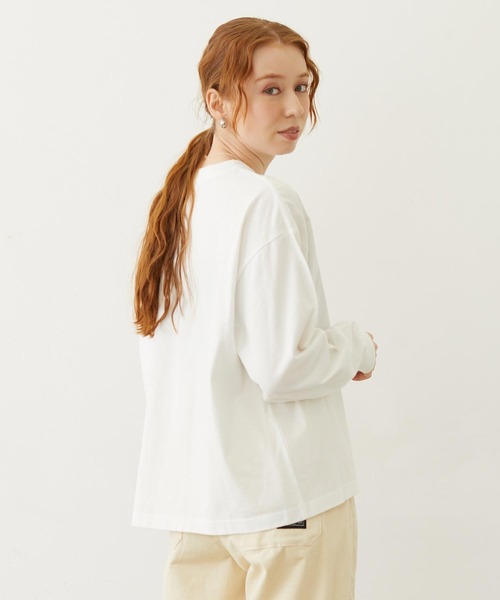 MILKFED.(ミルクフェド)の「PATTERNED LOGO L/S TEE(Tシャツ/カットソー・レディース・ブラック/ホワイト/イエロー・M/L)」の14枚目の写真