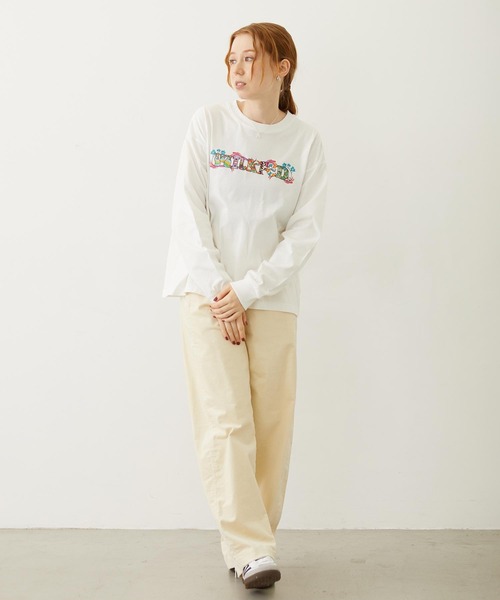 MILKFED.(ミルクフェド)の「PATTERNED LOGO L/S TEE(Tシャツ/カットソー・レディース・ブラック/ホワイト/イエロー・M/L)」の17枚目の写真