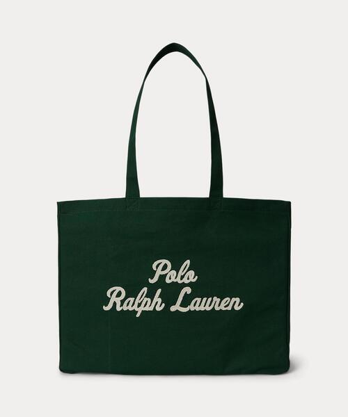 ポロ ラルフローレン エンブロイダリー キャンバス トートバッグ ネイビー エンブロイダリー キャンバス トート（トートバッグ）｜POLO