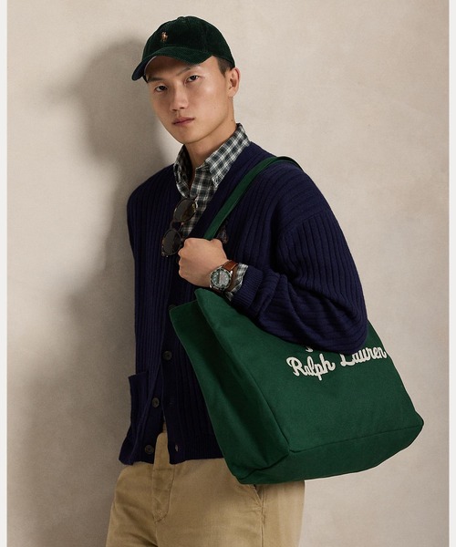 エンブロイダリー キャンバス トート（トートバッグ）｜POLO RALPH