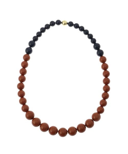 UN3D.（アンスリード）の「BI-COLOR NECKLACE / バイカラーネックレス（ネックレス・レディース・ブラウン/シルバー/グレー・FREE）」の2枚目の写真