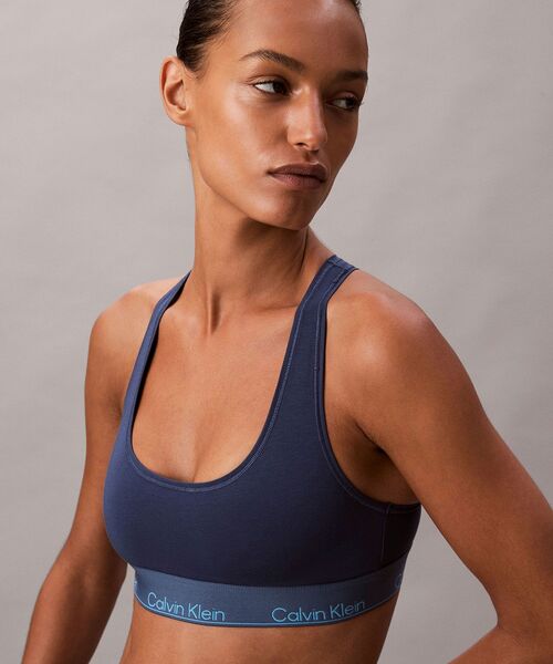 Calvin Klein（カルバン・クライン）の「Icon Cotton ライトリー ラインド ブラレット（ブラジャー・レディース・ピンク/ダークブルー・L/M/S）」の12枚目の写真