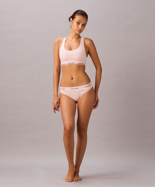 Calvin Klein（カルバン・クライン）の「Icon Cotton ライトリー ラインド ブラレット（ブラジャー・レディース・ピンク/ダークブルー・L/M/S）」の19枚目の写真