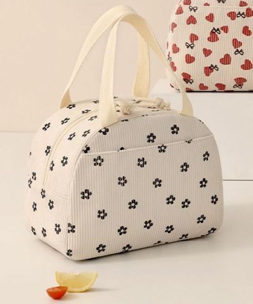 Mignonjour（ミニョンジュール）の「Mignonjour/コーデュロイランチバッグ M2815（ハンドバッグ・レディース・ホワイト・FREE）」の2枚目の写真