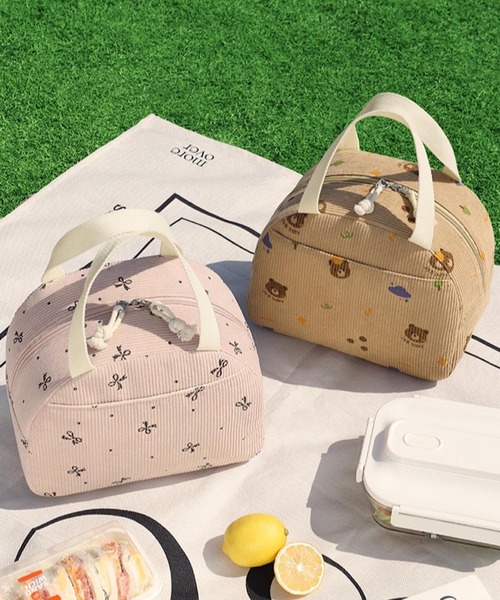 Mignonjour（ミニョンジュール）の「Mignonjour/コーデュロイランチバッグ M2815（ハンドバッグ・レディース・ホワイト・FREE）」の7枚目の写真