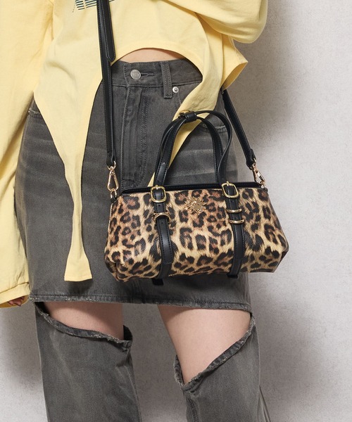 EVRIS（エヴリス）の「【EVRIS/エブリス】SUNNY Wベルトミニハンドバッグ（ハンドバッグ・レディース・レオパード/ダークブラウン・FREE）」の4枚目の写真