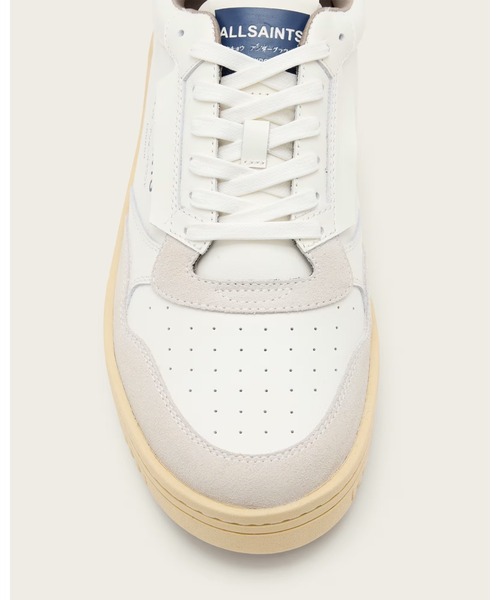 ALLSAINTS（オールセインツ）の「REGAN LEATHER LOW TOP TRAINERS | REGAN レザー ロー トップ スニーカー（スニーカー・メンズ・ホワイト×ブルー・UK8/UK9/UK10/UK7）」の3枚目の写真