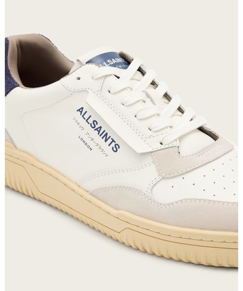 ALLSAINTS（オールセインツ）の「REGAN LEATHER LOW TOP TRAINERS | REGAN レザー ロー トップ スニーカー（スニーカー・メンズ・ホワイト×ブルー・UK8/UK9/UK10/UK7）」の7枚目の写真