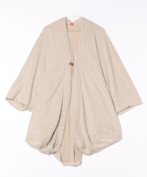 チャイハネ（チャイハネ）の「【チャイハネ】ファミアシャギーニットカーディガン（カーディガン/ボレロ・レディース・ベージュ/ブラック/グリーン/パープル・FREE）」の3枚目の写真