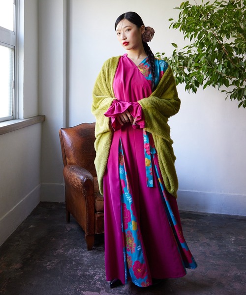 チャイハネ（チャイハネ）の「【チャイハネ】ファミアシャギーニットカーディガン（カーディガン/ボレロ・レディース・ベージュ/ブラック/グリーン/パープル・FREE）」の16枚目の写真