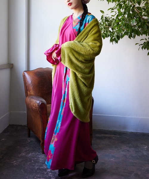 チャイハネ（チャイハネ）の「【チャイハネ】ファミアシャギーニットカーディガン（カーディガン/ボレロ・レディース・ベージュ/ブラック/グリーン/パープル・FREE）」の17枚目の写真