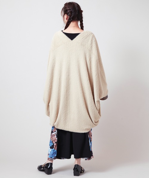 チャイハネ（チャイハネ）の「【チャイハネ】ファミアシャギーニットカーディガン（カーディガン/ボレロ・レディース・ベージュ/ブラック/グリーン/パープル・FREE）」の15枚目の写真