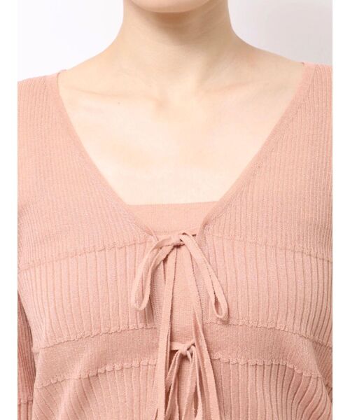 LAGUNAMOON(ラグナムーン)の「スパークラメリボンニットアンサンブル(アンサンブル・レディース・ライトグレー/レッド/ピンク・FREE)」の12枚目の写真