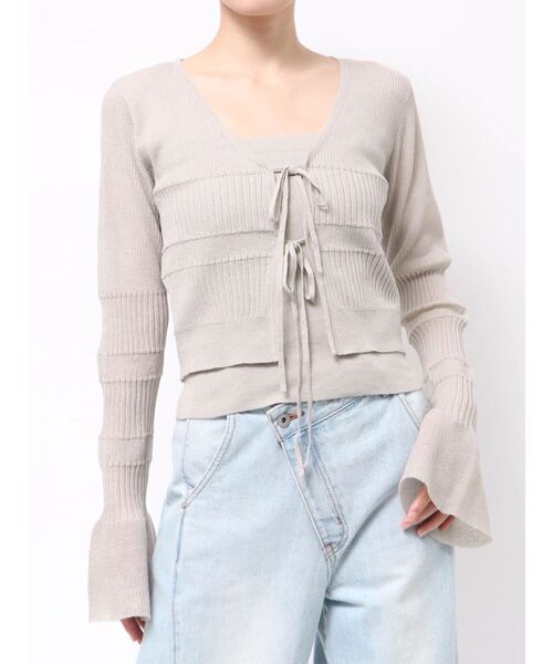 LAGUNAMOON(ラグナムーン)の「スパークラメリボンニットアンサンブル(アンサンブル・レディース・ライトグレー/レッド/ピンク・FREE)」の22枚目の写真