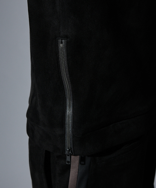 5351 POUR LES HOMMES(ゴーサンゴーイチプールオム)の「【セットアップ対応】ストレッチ スウェード ジップ プルオーバー(スウェット・メンズ・ブラック/ライトグレー/ダークネイビー・44/46/48/50)」の12枚目の写真