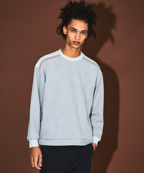 5351 POUR LES HOMMES(ゴーサンゴーイチプールオム)の「【セットアップ対応】ストレッチ スウェード ジップ プルオーバー(スウェット・メンズ・ブラック/ライトグレー/ダークネイビー・44/46/48/50)」の16枚目の写真