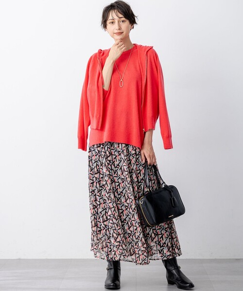 23区 L(ニジュウサンクオオキイサイズ)の「ピュアカシミヤ ジップアップ ニット パーカー(パーカー・レディース・ブルー系/ライトグレー系・44/46)」の12枚目の写真