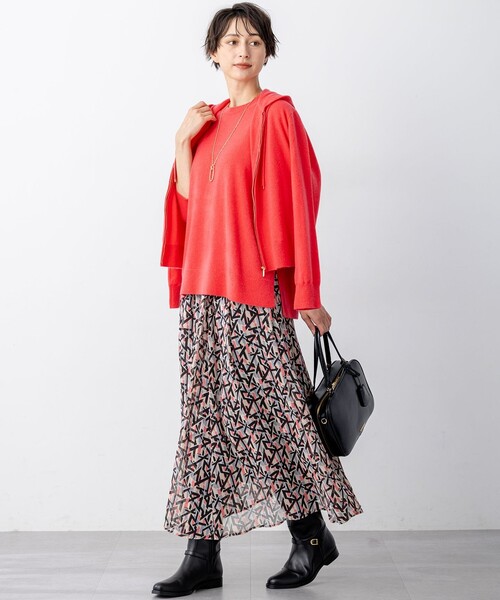 23区 L(ニジュウサンクオオキイサイズ)の「ピュアカシミヤ ジップアップ ニット パーカー(パーカー・レディース・ブルー系/ライトグレー系・44/46)」の13枚目の写真