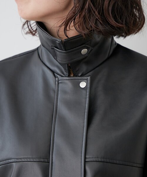 Remind me and forever（リマインドミーアンドフォーエバー）の「【選べる2丈！】ファーティペット付合皮ブルゾン（ライダースジャケット・レディース・ブラウン/ブラック・MEDIUM/LARGE）」の13枚目の写真