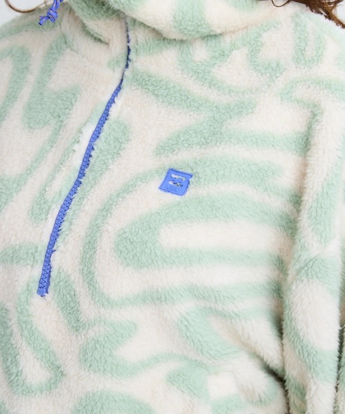 BILLABONG(ビラボン)の「BILLABONG レディース 24B483504-BARRA HALF ZIP FLC スウェットジャケット 【2025年秋冬モデル】/ビラボン総柄ハーフジップフリーストップス(その他アウター・レディース・ミント/ピンク系その他・MEDIUM)」の6枚目の写真
