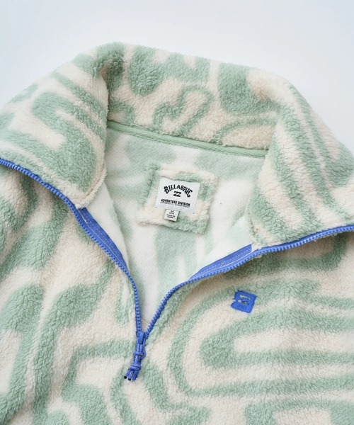 BILLABONG(ビラボン)の「BILLABONG レディース 24B483504-BARRA HALF ZIP FLC スウェットジャケット 【2025年秋冬モデル】/ビラボン総柄ハーフジップフリーストップス(その他アウター・レディース・ミント/ピンク系その他・MEDIUM)」の8枚目の写真