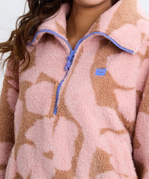 BILLABONG(ビラボン)の「BILLABONG レディース 24B483504-BARRA HALF ZIP FLC スウェットジャケット 【2025年秋冬モデル】/ビラボン総柄ハーフジップフリーストップス(その他アウター・レディース・ミント/ピンク系その他・MEDIUM)」の10枚目の写真