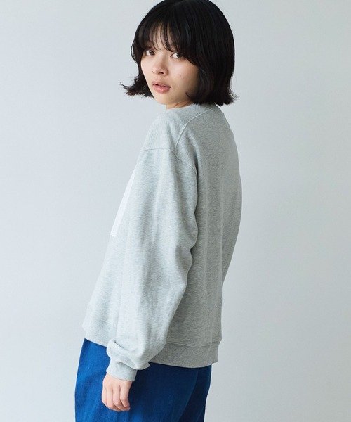 bulle de savon（ビュルデサボン）の「△クロスステッチレース スウェット（スウェット・レディース・グレー/ネイビー・FREE）」の9枚目の写真