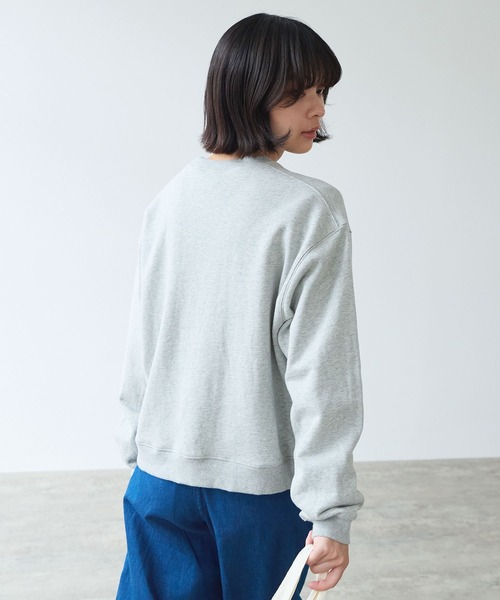 bulle de savon（ビュルデサボン）の「△クロスステッチレース スウェット（スウェット・レディース・グレー/ネイビー・FREE）」の10枚目の写真