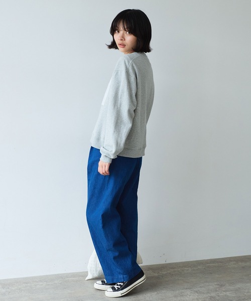 bulle de savon（ビュルデサボン）の「△クロスステッチレース スウェット（スウェット・レディース・グレー/ネイビー・FREE）」の18枚目の写真